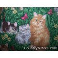 adorable cats gorgeous flower cobbler apron
