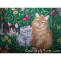 adorable cats gorgeous flower cobbler apron