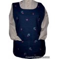 embroidered flower denim cobbler apron