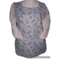 embroidered flower denim cobbler apron