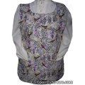 purple flower bird cobbler apron