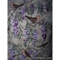 purple flower bird cobbler apron