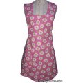 white daisies pink vintage apron