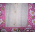 white daisies pink vintage apron