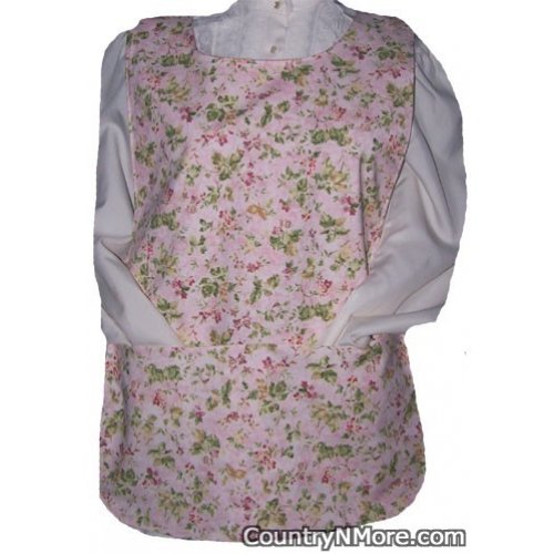 pink mauve floral cobbler apron