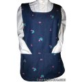 embroidered flower denin reversible cobbler apron