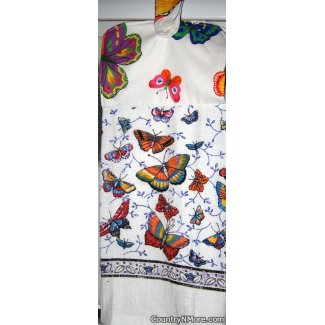 beautiful butterflies oven door towel