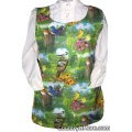 colorful birds flowers garden cobbler apron