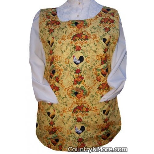 colorful rooster sunflower cobbler apron