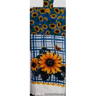 butterfly sunflower oven door towel