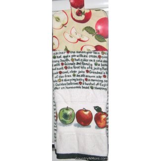 sweet apple oven door towel
