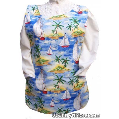 sailboat tropical cobbler apron