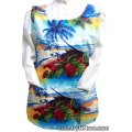 tropical scene sailboat cobbler apron