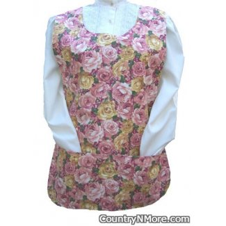 roses flower cobbler apron