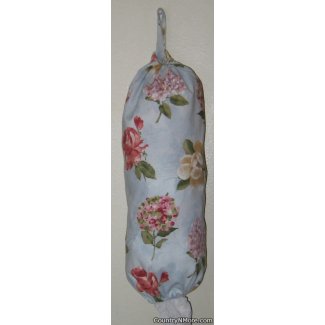 watercolor floral plastic grocery bag holder