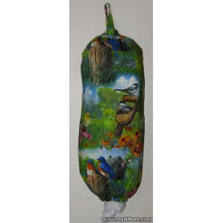 birds garden plastic grocery bag holder