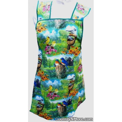 birds garden special needs apron kathy