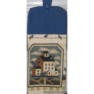 country birdhouse oven door towel