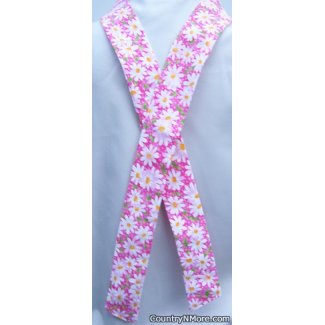 white daisies pink neck cooler