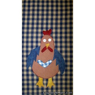 appliqued chicken kitchen tea towel