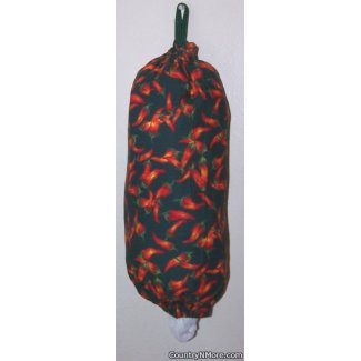 chili peppers green grocery bag holder lg