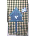 home tweet appliqued birdhouse kitchen towel