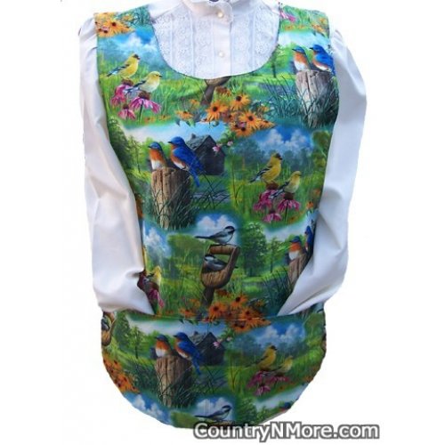gorgeous bird garden floral cobbler apron