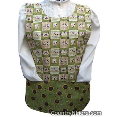 honey bees sunflowers cobbler apron