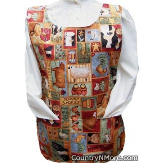 autumn harvest farm animal cobbler apron