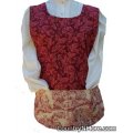 vintage toile santa poinsettia cobbler apron