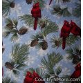 winter cardinal town scene cobbler apron