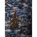 winter cardinal town scene cobbler apron