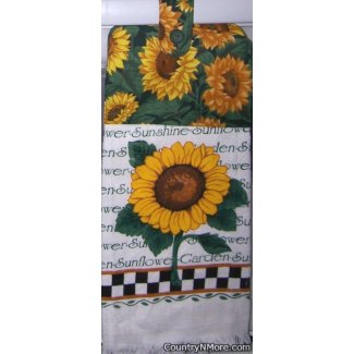 sunflower garden oven door towel