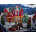 vintage winter christmas card cobbler apron