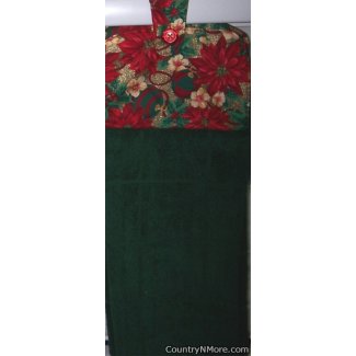 beautiful poinsettia oven door towel