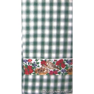 bird border kitchen tea towel