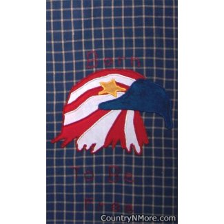 born free patriotic eagle ktchen tea towel