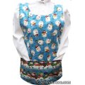 snowmen blue birds row cobbler apron