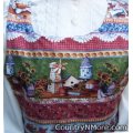 gorgeous rose vintage look cobbker apron