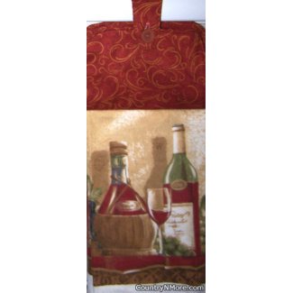 wine bottle oven door towel