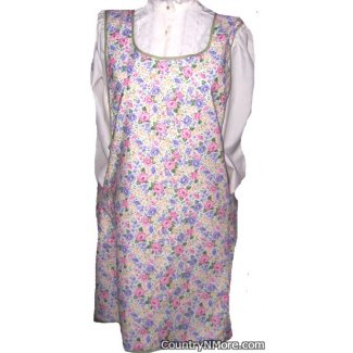 grandmas floral vintage apron large