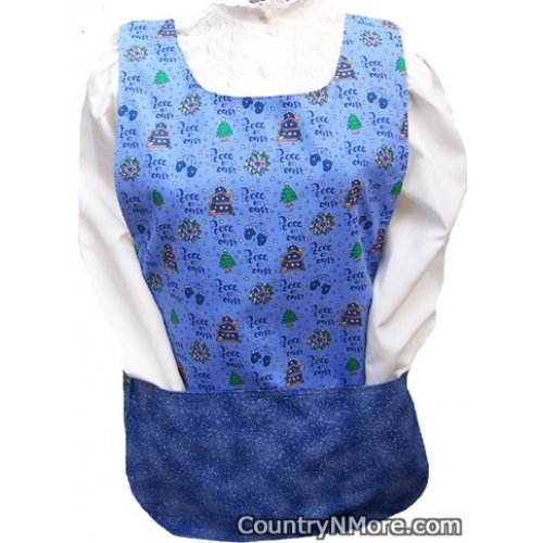 peace earth holiday cobbler apron