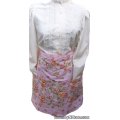 vintage pink floral clothespin waist apron