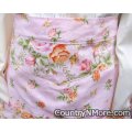 vintage pink floral clothespin waist apron