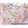 vintage pink floral clothespin waist apron