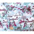old fashioned winter town scene cobbler apron