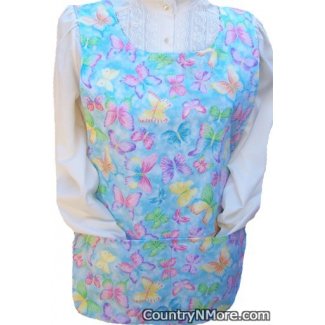 sparkly butterfly garden flower cobbler apron