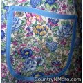 wild flowers vintage apron