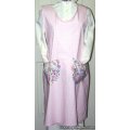 vintage pink white check slip over apron sizes 18 20