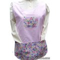 pink gingham floral cobbler apron